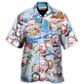 Hawaiian Shirt / Adults / S Christmas Santa And Snowman Christmas Holiday - Hawaiian Shirt - Reefox