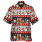 Hawaiian Shirt / Adults / S Christmas Santa Claus And Snowman Happy Xmas - Hawaiian Shirt - Reefox