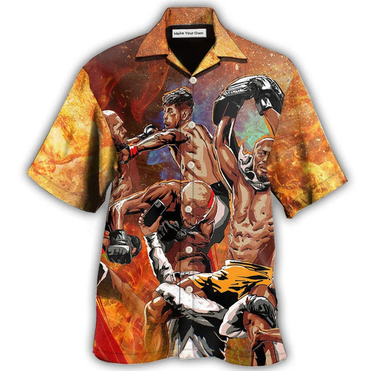 Hawaiian Shirt / Adults / S MMA Make Me Strong Sport Love - Hawaiian Shirt - Reefox