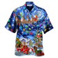 Hawaiian Shirt / Adults / S Dachshund Love Xmas Night - Hawaiian Shirt - Reefox
