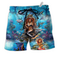 Beach Short / Adults / S Mermaid Beautiful And Skull - Beach Short Reefox - Owls Matrix LTD