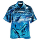 Hawaiian Shirt / Adults / S Whale Love Ocean Blue - Hawaiian Shirt - Reefox