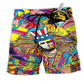 Beach Short / Adults / S Hippie America Fullcolor Peace - Beach Short Reefox - Owls Matrix LTD