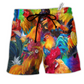 Beach Short / Adults / S Chicken Rooster In Farm - Beach Short Reefox - Owls Matrix LTD
