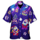 Hawaiian Shirt / Adults / S Christmas Santa Neon Light Xmas Party - Hawaiian Shirt - Reefox