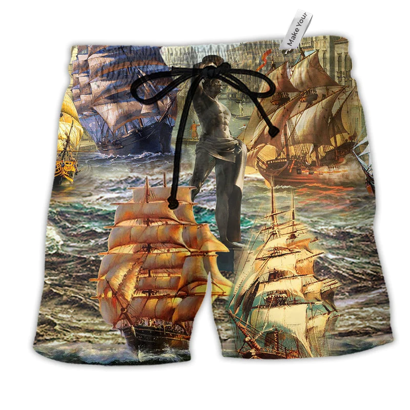 Beach Short / Adults / S Sail Away And Enjoy Your Own Adventure - Beach Short Reefox - Owls Matrix LTD