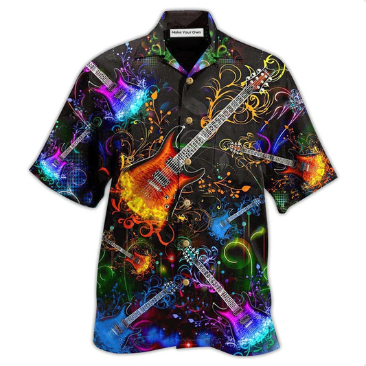 Hawaiian Shirt / Adults / S Guitar Gowhere The Guitar Takes You - Hawaiian Shirt - Reefox