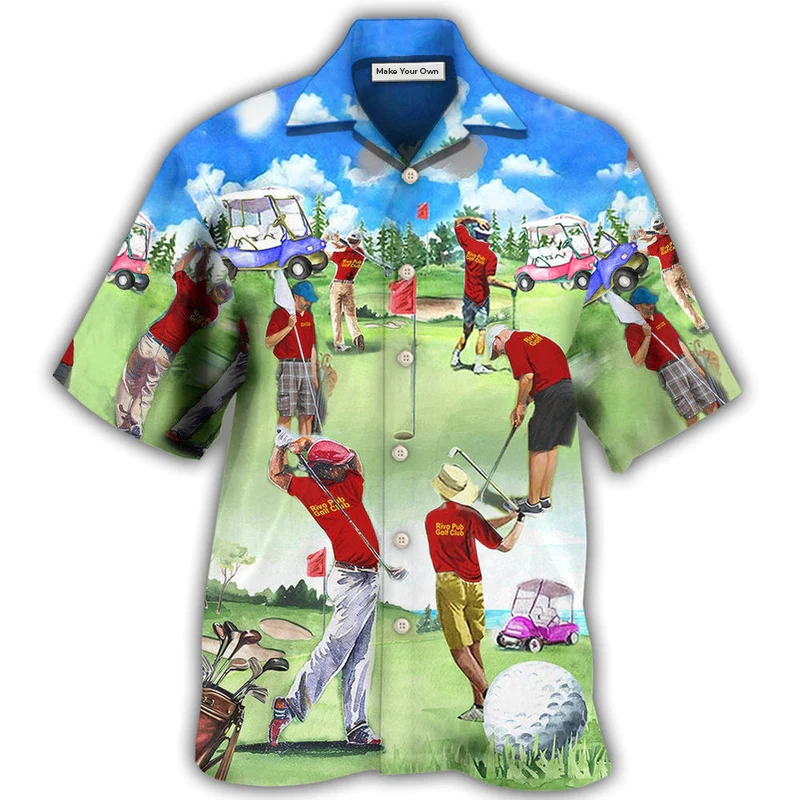 Hawaiian Shirt / Adults / S Golf People Are Playing Golf - Hawaiian Shirt - Reefox