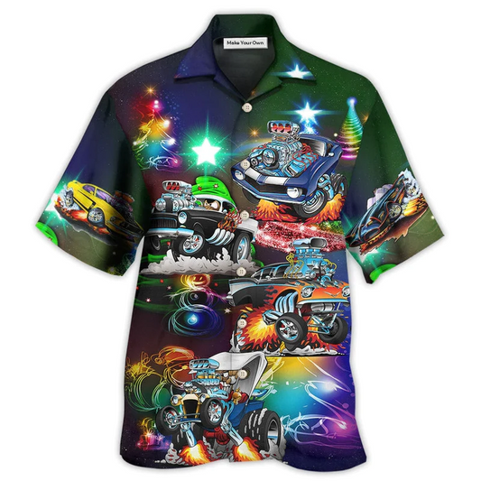 Hawaiian Shirt / Adults / S Car Stunning Merry Christmas - Hawaiian Shirt - Reefox