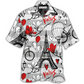 Hawaiian Shirt / Adults / S Paris Romantic Love Heart - Hawaiian Shirt - Reefox