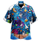 Hawaiian Shirt / Adults / S Spaceship Fly To Galaxy - Hawaiian Shirt - Reefox