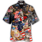 Hawaiian Shirt / Adults / S Cat Independence Day Happy Firework - Hawaiian Shirt - Reefox