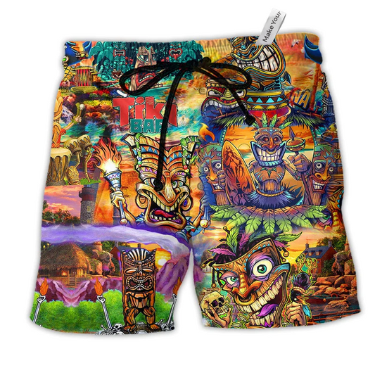 Beach Short / Adults / S Tiki May The Aloha Spirits Follow You Home Summer - Beach Short Reefox - Owls Matrix LTD