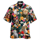 Hawaiian Shirt / Adults / S Goat Happy Aloha Flowers - Hawaiian Shirt - Reefox