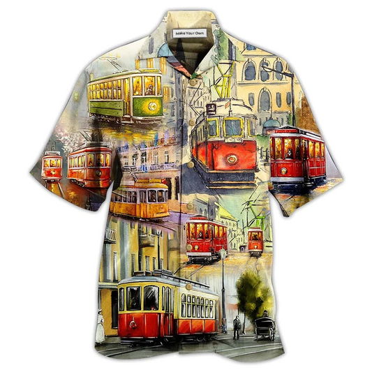 Hawaiian Shirt / Adults / S Train Love City - Hawaiian Shirt - Reefox