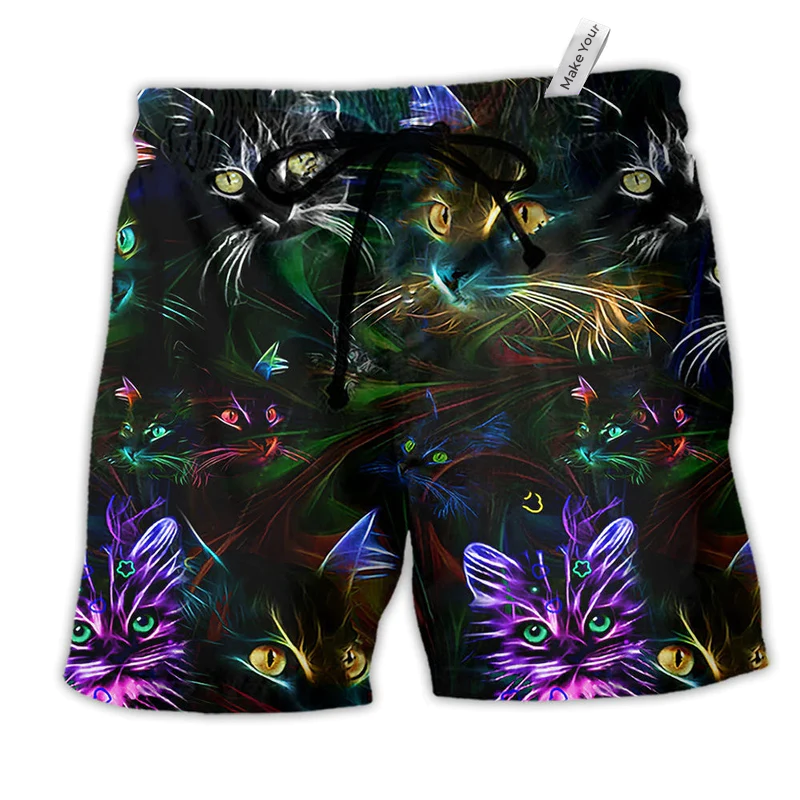 Beach Short / Adults / S Cat Hair Don't Care - Beach Short Reefox - Owls Matrix LTD