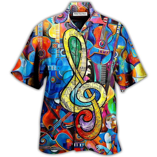 Hawaiian Shirt / Adults / S Music Love Live Life Style - Hawaiian Shirt - Reefox