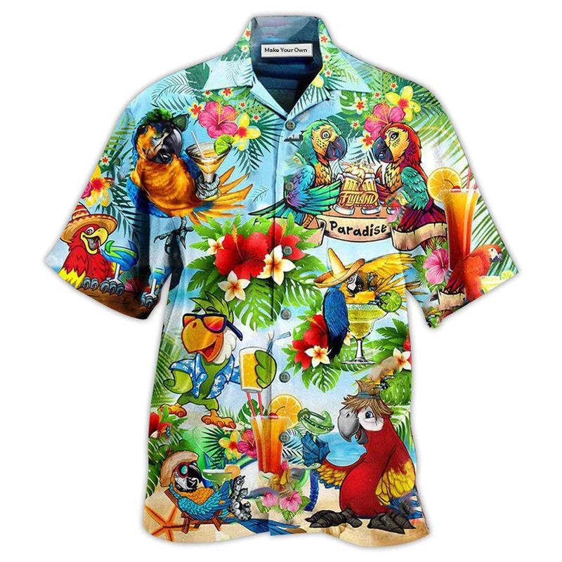 Hawaiian Shirt / Adults / S Cocktail And Parrots It's Five Oclock Somewhere Style - Hawaiian Shirt - Reefox