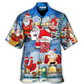 Hawaiian Shirt / Adults / S Christmas Rebellious Santa Claus Drunk Beer Troll Xmas Funny - Hawaiian Shirt - Reefox