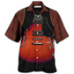 Hawaiian Shirt / Adults / S Guitar Red Vintage Leather - Hawaiian Shirt - Reefox
