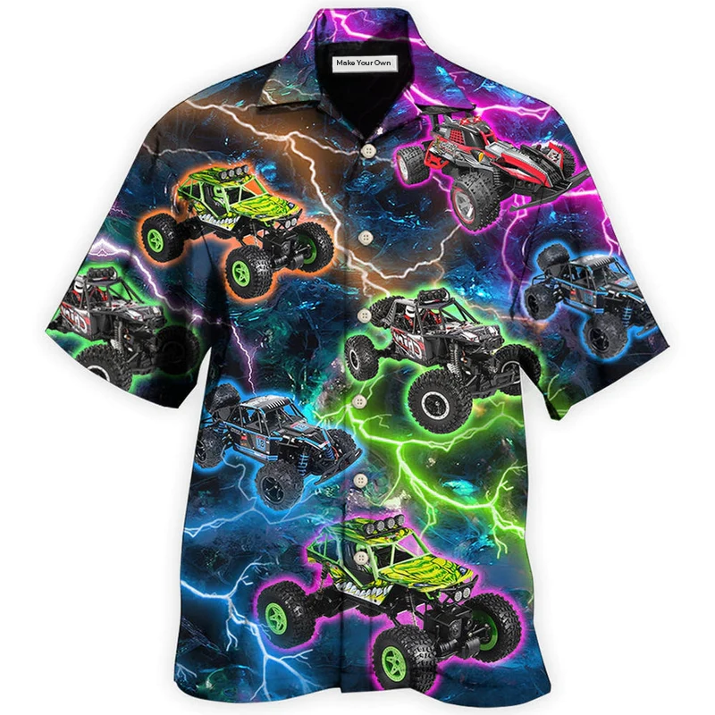Hawaiian Shirt / Adults / S Car Racing Lightning Style - Hawaiian shirt - Reefox