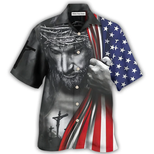 Hawaiian Shirt / Adults / S Jesus America Don't Be Afraid Just Have Faith - Hawaiian Shirt - Reefox