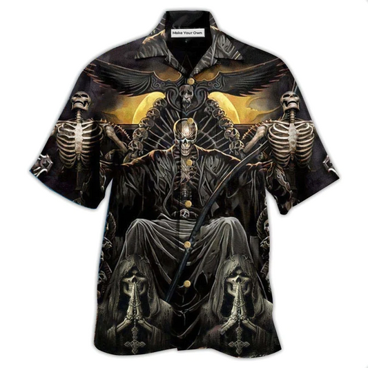 Skull Grim Reaper Dark - Hawaiian Shirt - Reefox
