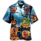 Hawaiian Shirt / Adults / S Halloween Dragon Pumpkin Scary Sky Night - Hawaiian Shirt - Reefox
