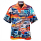 Hawaiian Shirt / Adults / S Truck Real Men Drive Big Trucks In The Sunset - Hawaiian Shirt - Reefox