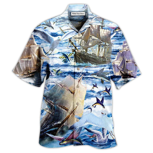 Hawaiian Shirt / Adults / S Sailing Far Flying High - Hawaiian Shirt - Reefox