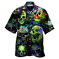 Hawaiian Shirt / Adults / S Skull Green Color Splash - Hawaiian Shirt - Reefox