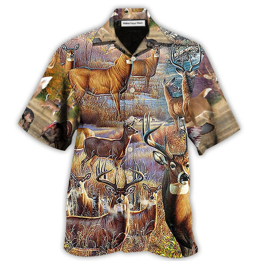 Hawaiian Shirt / Adults / S Hunting Deer Cool Style - Hawaiian Shirt - Reefox