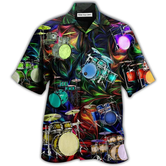 Hawaiian Shirt / Adults / S Drum Amazing Music Lover Drum - Hawaiian Shirt - Reefox