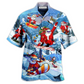 Hawaiian Shirt / Adults / S Christmas Close To Heaven Down To Earth Snowboarding With Snow - Hawaiian Shirt - Reefox