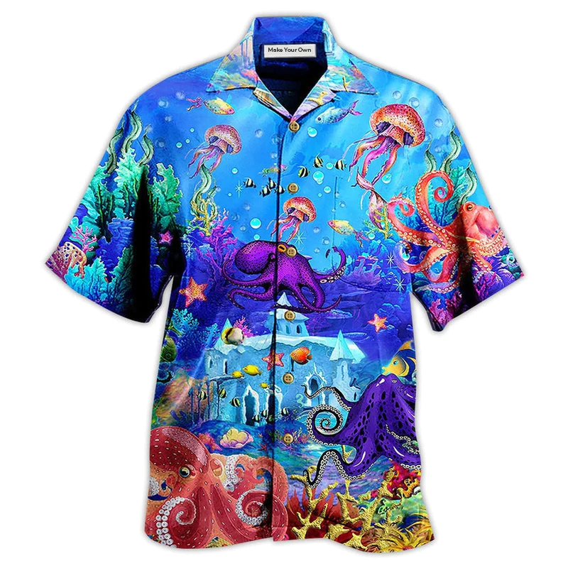 Hawaiian Shirt / Adults / S Octopus Love Ocean Forever - Hawaiian Shirt - Reefox
