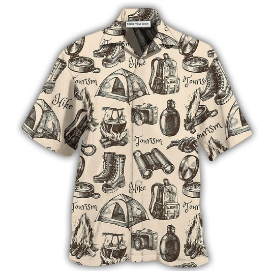 Hawaiian Shirt / Adults / S Hiking Gear Vintage Tourism - Hawaiian Shirt - Reefox