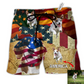 Beach Short / Adults / S Beagle America Sunset Style Custom Photo - Beach Short Reefox - Owls Matrix LTD