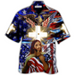 Hawaiian Shirt / Adults / S America Jesus Bless - Hawaiian Shirt - Reefox