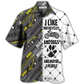 Hawaiian Shirt / Adults / S Motorcycles I Like Motocycles And Dogs - Hawaiian Shirt - Reefox