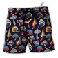 Hippie Mushroom Peace Love Life Style - Beach Short Reefox - Owls Matrix LTD
