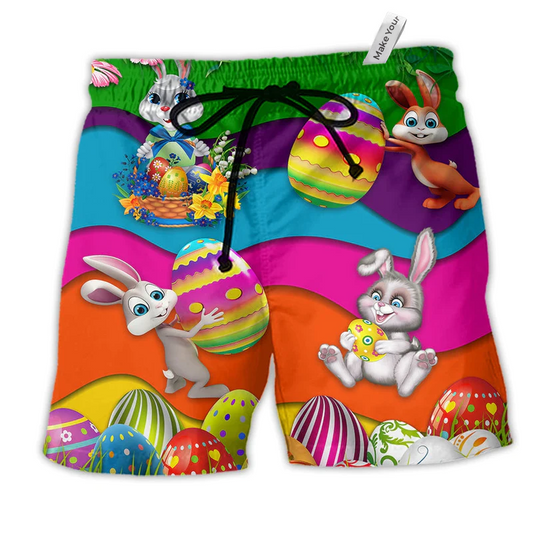 Beach Short / Adults / S Rabbit Easter's day So Bright - Beach Short Reefox - Owls Matrix LTD