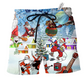 Beach Short / Adults / S Christmas Santa Loves Music And Guitar - Beach Short Reefox - Owls Matrix LTD