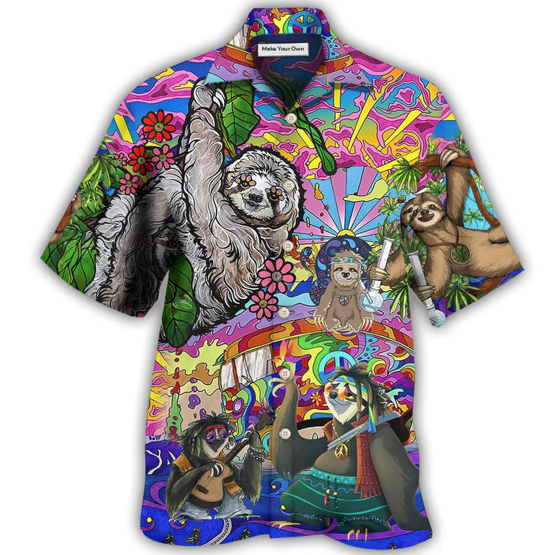 Hawaiian Shirt / Adults / S Sloth Love Animals Cute Style - Hawaiian Shirt - Reefox