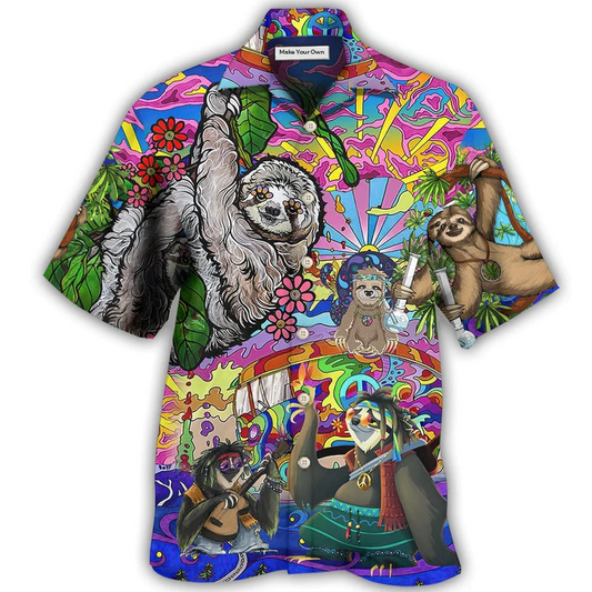 Hawaiian Shirt / Adults / S Sloth Love Animals Cute Style - Hawaiian Shirt - Reefox
