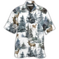 Hawaiian Shirt / Adults / S Deer Forest Blur Art - Hawaiian Shirt - Reefox