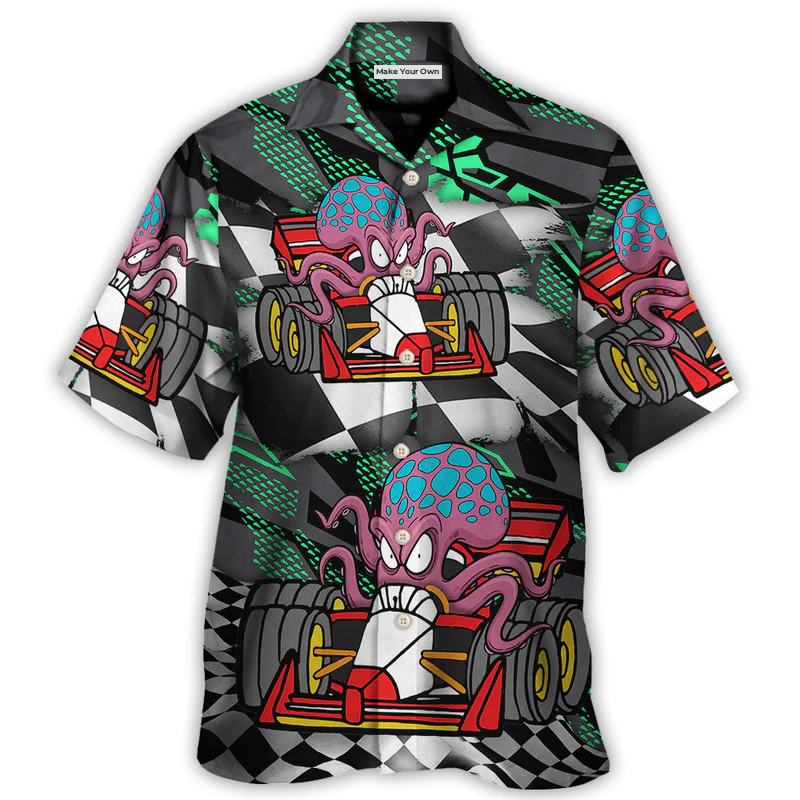 Octopus Racing Formula One Car Racing Australian Vibe - Hawaiian Shirt - Reefox