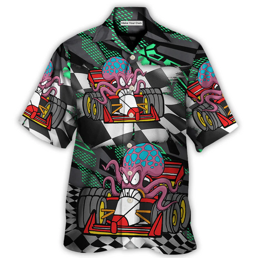 Octopus Racing Formula One Car Racing Australian Vibe - Hawaiian Shirt - Reefox