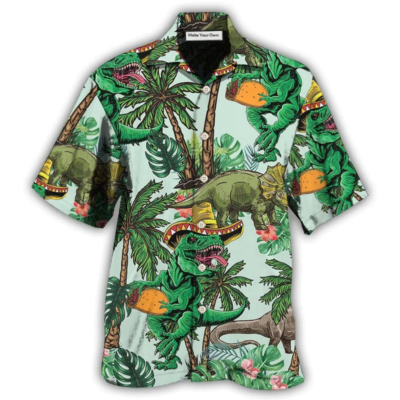 Hawaiian Shirt / Adults / S Dinosaur World Summer Funny - Hawaiian Shirt - Reefox
