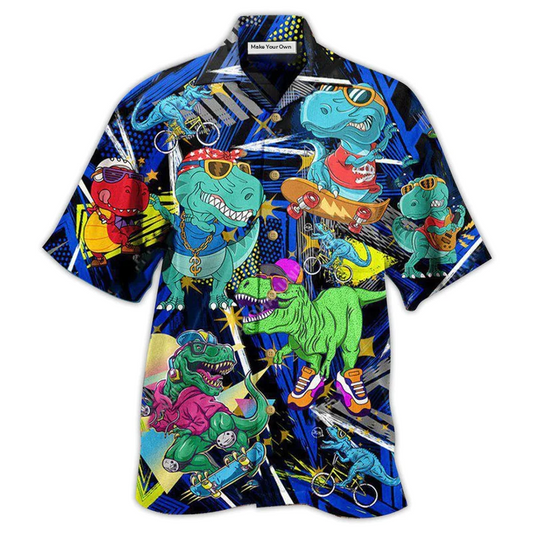 Hawaiian Shirt / Adults / S Dinosaur Let The World Hear You - Hawaiian Shirt - Reefox