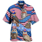 Hawaiian Shirt / Adults / S Owl USA Flag Independence Day - Hawaiian Shirt - Reefox